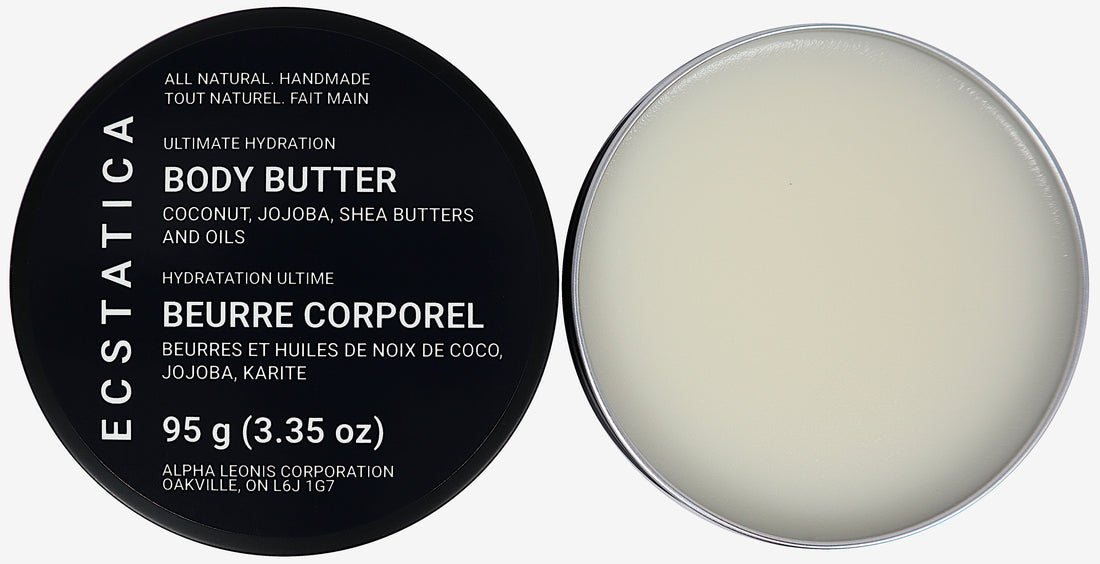 ECSTATICA Canadian All-Natural Handmade Local Ultimate Hydration Body Butter - Coconut Oil, Jojoba Oil, Shea Butter 95 g (3.35 oz) Product