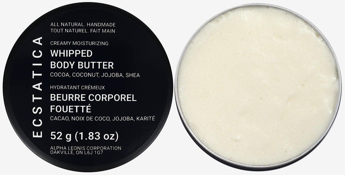 Ecstatica Canadian All-Natural Handmade Local Creamy Maximum Delicacy Whipped Body Butter Cocoa Butter, Coconut Oil, Jojoba Oil, Shea Butter 52 g (1.83 oz) Product