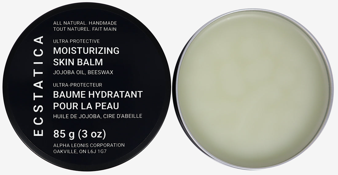 Ecstatica Canadian All-Natural Handmade Local Ultra Protection Moisturizing Skin Balm Cocoa Butter, Coconut Oil, Grapeseed Oil, Jojoba Oil, Shea Butter, Beeswax 85 g (3 oz) Product