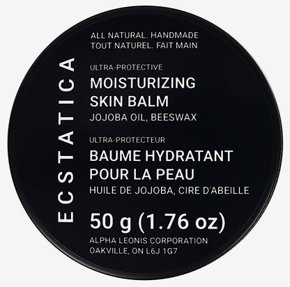 Ecstatica Canadian All-Natural Handmade Local Ultra Protection Moisturizing Skin Balm Cocoa Butter, Coconut Oil, Grapeseed Oil, Jojoba Oil, Shea Butter, Beeswax 50 g (1.76 oz) Top Lid